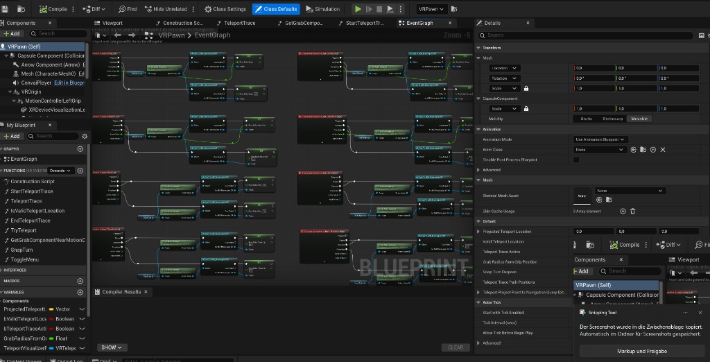 VRPawn · Blueprint Übersicht